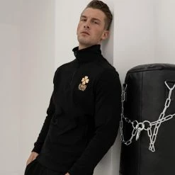 Di Nardo-Men’s Black Quarter Zip Sweatshirt