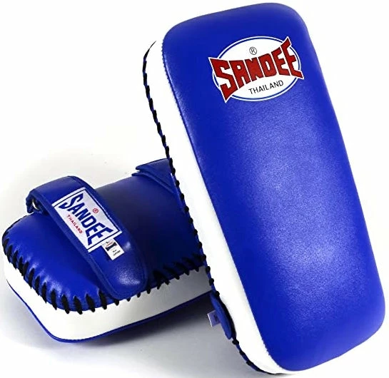 Champs Bxing Ltd SANDEE-Extra Thick Blue & White Flat Thai Kick Pads 1 Champs Bxing Ltd SANDEE-Extra Thick Blue & White Flat Thai Kick Pads
