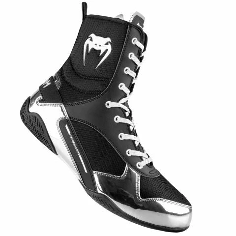 VENUM-ELITE BOXING BOOTS SILVER 1 VENUM-ELITE BOXING BOOTS SILVER