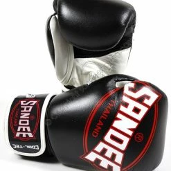 Champs Bxing Ltd SANDEE-JUNIOR Cool-Tec Velcro Black, White & Red Synthetic Leather Boxing Glove JUNIOR GLOVES 4oz-8oz