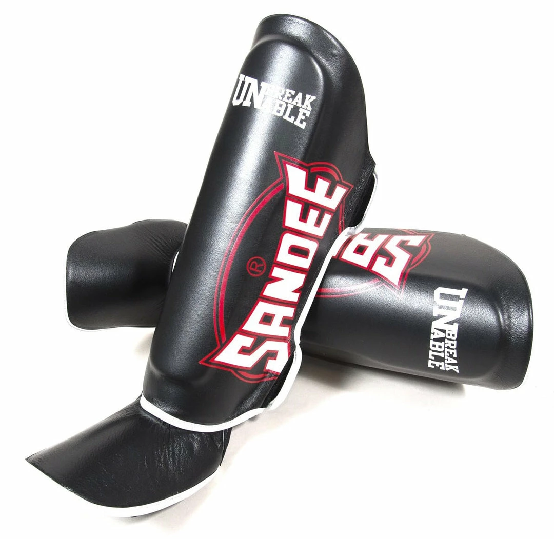 Champs Bxing Ltd SANDEE- Cool-Tec Black, White & Red Leather Boot Shinguard SHIN PROTECTION 1 Champs Bxing Ltd SANDEE- Cool-Tec Black, White & Red Leather Boot Shinguard SHIN PROTECTION