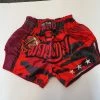 Muay Thai Addict-Royal Red Floral Single Panel Muay Thai Shorts