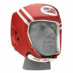 Champs Bxing PROBOX-PU Essentials RED Head Guard HEAD & GROIN GUARDS
