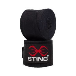 STING-BLACK ELASTICISED HAND WRAP WRAPS & GEL PADS