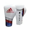 Adidas-AdiSpeed White/red Lace Boxing Gloves SENIOR GLOVES