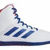 BOXING BOOTS ADIDAS-MAT WIZARD 4 RING BOOTS White/Red/Blue