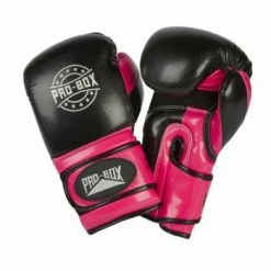 Champs Bxing Ltd SENIOR GLOVES PROBOX-CHAMP SPAR' BLACK/FUCHSIA GLOVES