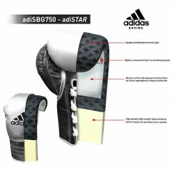 ADIADS ADIDAS ADISTAR 3.0 BBBC APPROVED PRO BOXING GLOVES/GOLD