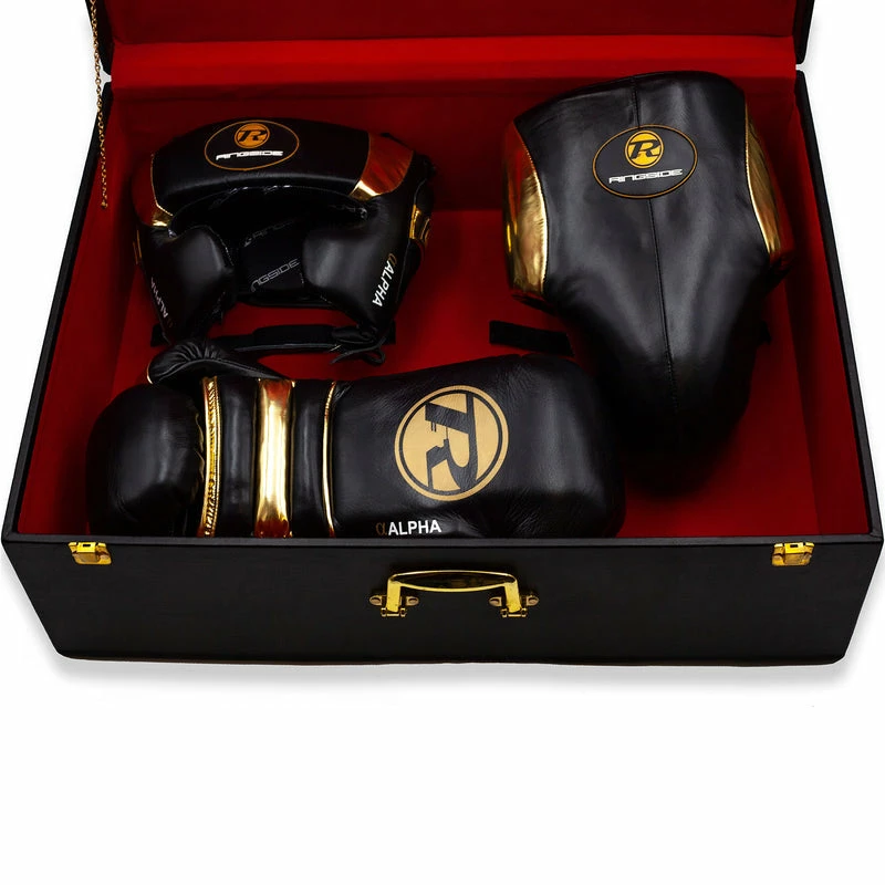 RINGSIDE-ALPHA ELITE SPARRING SET BLACK / GOLD 1 RINGSIDE-ALPHA ELITE SPARRING SET BLACK / GOLD