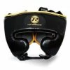 Champs Bxing Ltd HEAD & GROIN GUARDS RINGSIDE -Pro Fitness Black/Gold Head Guard Synthetic Leather