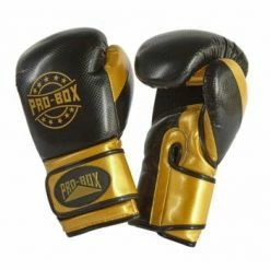 Champs Bxing Ltd PROBOX-JUNIOR CHAMP SPAR' BLACK/GOLD GLOVES JUNIOR GLOVES 4oz-8oz