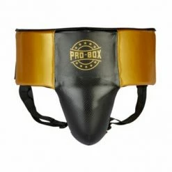 Champs Bxing Ltd PROBOX-'CHAMP SPAR' Black/Gold ABDO GUARD HEAD & GROIN GUARDS