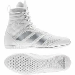 ADIDAS SPEEDEX 18 WHITE/SILVER BOXING BOOTS