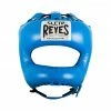 Champs Bxing HEAD & GROIN GUARDS CLETO REYES-BLUE Headguard With Nylon Pointed Face Bar