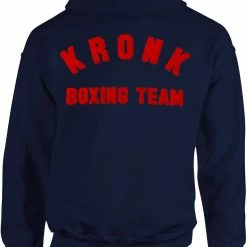 KRONK One Colour Gloves Towelling Applique Hoodie Regular Fit Navy CLOTHING