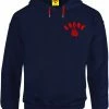 KRONK One Colour Gloves Towelling Applique Hoodie Regular Fit Navy CLOTHING