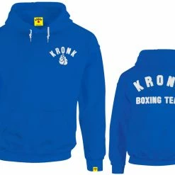 KRONK Boxing Team Towelling Applique Hoodie Regular Fit Royal Blue CLOTHING