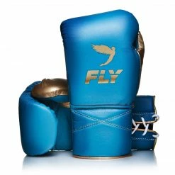 FLY-SUPERLACE AQUA/MATT GOLD TRAINING GLOVES SENIOR GLOVES
