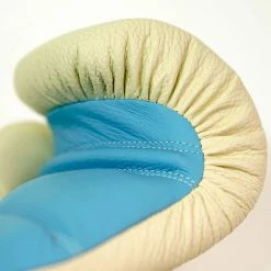 Boxia- GBS IV – Boxing Gloves – Cream, Turquoise And Silver SENIOR GLOVES