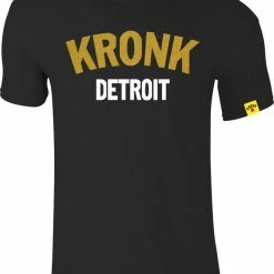 KRONK Detroit Gold Series Slimfit T Shirt Black CLOTHING