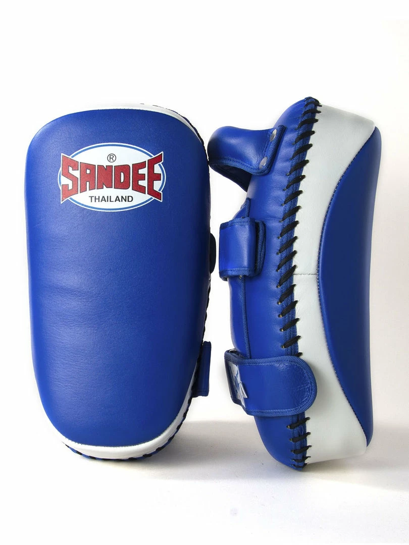 Champs Bxing Ltd SANDEE-Extra Thick Blue & White Flat Thai Kick Pads 4 Champs Bxing Ltd SANDEE-Extra Thick Blue & White Flat Thai Kick Pads