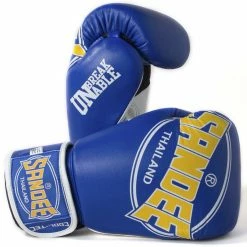 Champs Bxing Ltd JUNIOR GLOVES 4oz-8oz SANDEE-JUNIOR Cool-Tec Velcro Blue, Yellow & White Synthetic Leather Kids Boxing Gloves