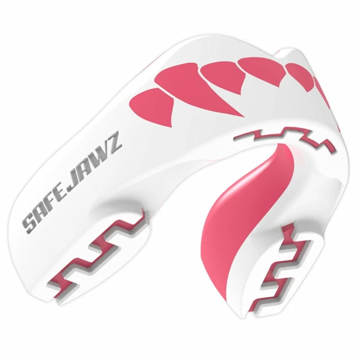 SAFEJAWZ® EXTRO SERIES SELF-FIT 'PINK FANGZ' MOUTHGUARD 1 SAFEJAWZ® EXTRO SERIES SELF-FIT 'PINK FANGZ' MOUTHGUARD