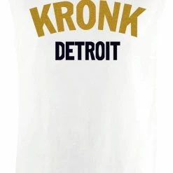 Champs Bxing Ltd KRONK-Two Colour Detroit Sleeveless T Shirt White