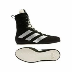 Adidas Box Hog 3 Boxing Boots – Black/Silver/White