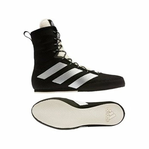 Adidas Box Hog 3 Boxing Boots – Black/Silver/White 1 Adidas Box Hog 3 Boxing Boots – Black/Silver/White