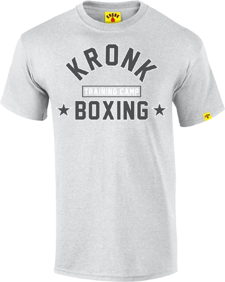 CLOTHING KRONK-Training Camp T Shirt Sport Grey-White & Charcoal Print 1 CLOTHING KRONK-Training Camp T Shirt Sport Grey-White & Charcoal Print