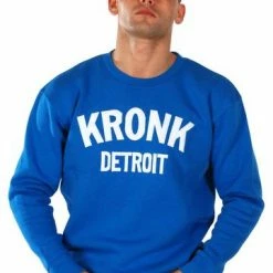 KRONK GLOVES APPLIQUE SWEATSHIRT REG FIT ROYAL BLUE