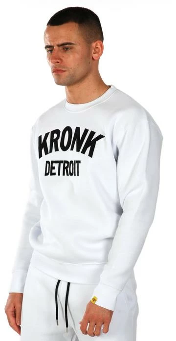 KRONK DETROIT APPLIQUE SWEATSHIRT REG FIT WHITE 1 KRONK DETROIT APPLIQUE SWEATSHIRT REG FIT WHITE