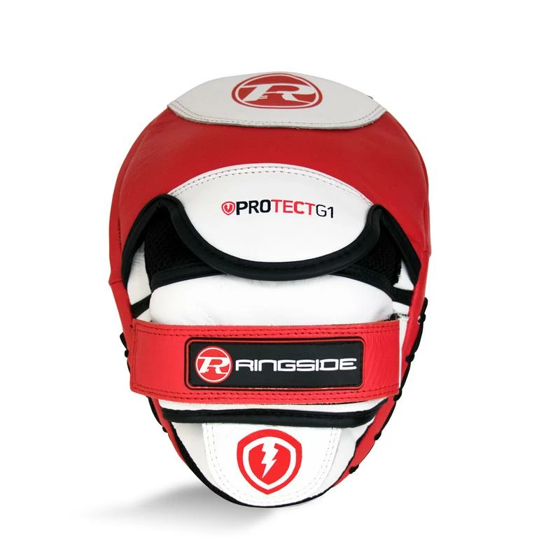 RINGSIDE PADS & PADDLES PROTECT G1 HOOK & JAB PADS RED / WHITE / BLACK