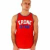 CLOTHING KRONK Iconic Detroit Applique Training Gym Vest Red
