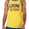 KRONK Iconic Detroit Applique Training Gym Vest Yellow CLOTHING