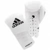 SENIOR GLOVES Adidas-AdiSpeed White Lace Boxing Gloves