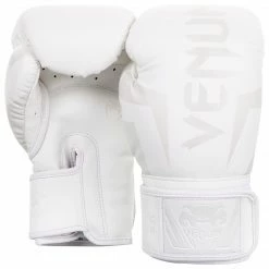 SENIOR GLOVES VENUM ELITE BOXING GLOVES - WHITE/WHITE