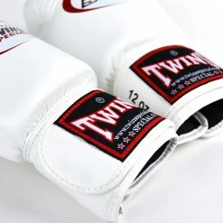 Twins White Velcro Boxing Gloves SENIOR GLOVES