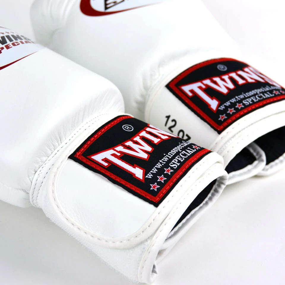 Twins White Velcro Boxing Gloves SENIOR GLOVES 2 Twins White Velcro Boxing Gloves SENIOR GLOVES