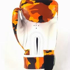 Champs Bxing Ltd Sandee Authentic Velcro Camo Orange & White Synthetic Leather Boxing Glove JUNIOR GLOVES 4oz-8oz