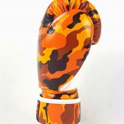 Champs Bxing Ltd Sandee Authentic Velcro Camo Orange & White Synthetic Leather Boxing Glove JUNIOR GLOVES 4oz-8oz