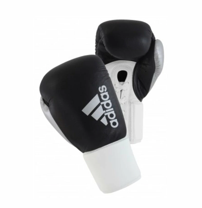 ADIDAS-HYBRID 400 PRO LACE BLACK/WHITE BOXING GLOVES 1 ADIDAS-HYBRID 400 PRO LACE BLACK/WHITE BOXING GLOVES