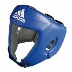 ADIDAS-A.I.B.A BLUE Amateur Contest Head Guard HEAD & GROIN GUARDS