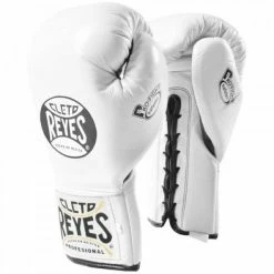 Champs Bxing Ltd SENIOR GLOVES CLETO REYES-WHITE 'Safetec' Pro Fight Boxing Gloves