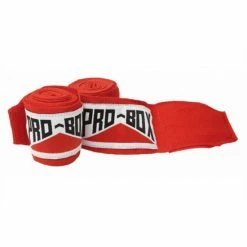 PROBOX- RED AIBA SPEC STRETCH HAND WRAPS WRAPS & GEL PADS