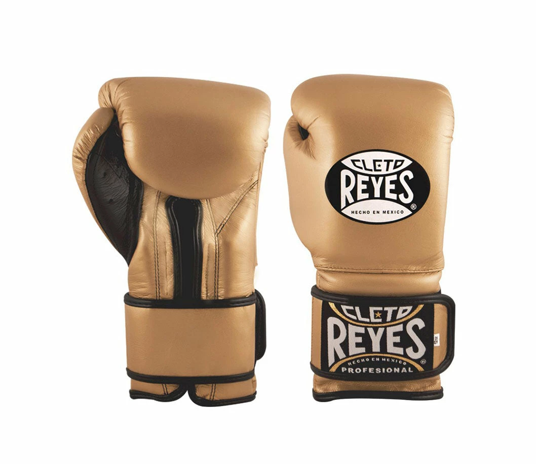 CLETO REYES-GOLD VELCRO SPARRING GLOVES 1 CLETO REYES-GOLD VELCRO SPARRING GLOVES