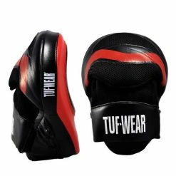 PADS & PADDLES TUF WEAR-AIRCURVE FOCUS HOOK & JAB PAD: BLACK-RED: ONE SIZE