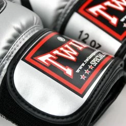 Twins Silver Synthetic Boxing Gloves SENIOR GLOVES