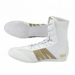 PROBOX BOXING BOOTS PRO-BOX BOOTS WHITE-GOLD.